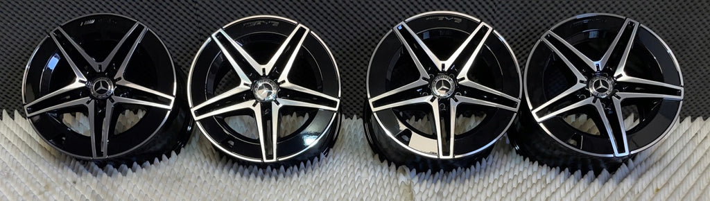 4x Alufelge 18 Zoll 7.5" 5x112 40ET Glanz Schwarz A2064011700 Mercedes-Benz Amg FEL7161110171te