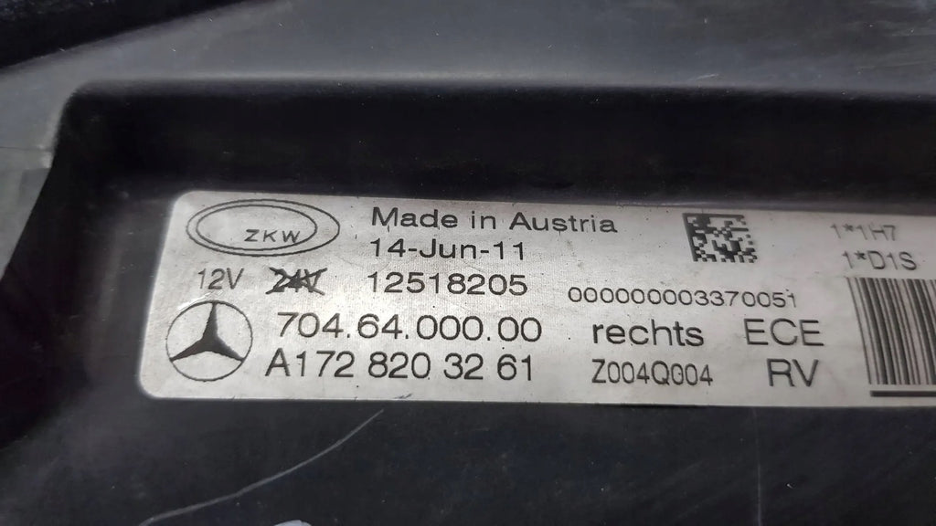 Frontscheinwerfer Mercedes-Benz Slk A1728203261 Xenon Rechts Headlight