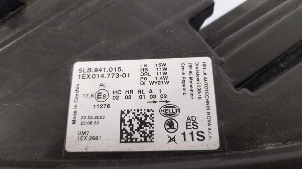 Frontscheinwerfer Skoda Enyaq 5LB941015 Full LED Links Scheinwerfer Headlight