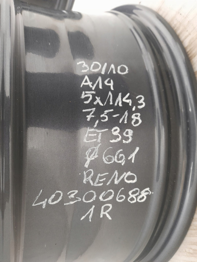 1x Alufelge 18 Zoll 7.5" 5x114.3 39ET Glanz Graphit 403006881R Renault Rim Wheel FEL7122937150hk