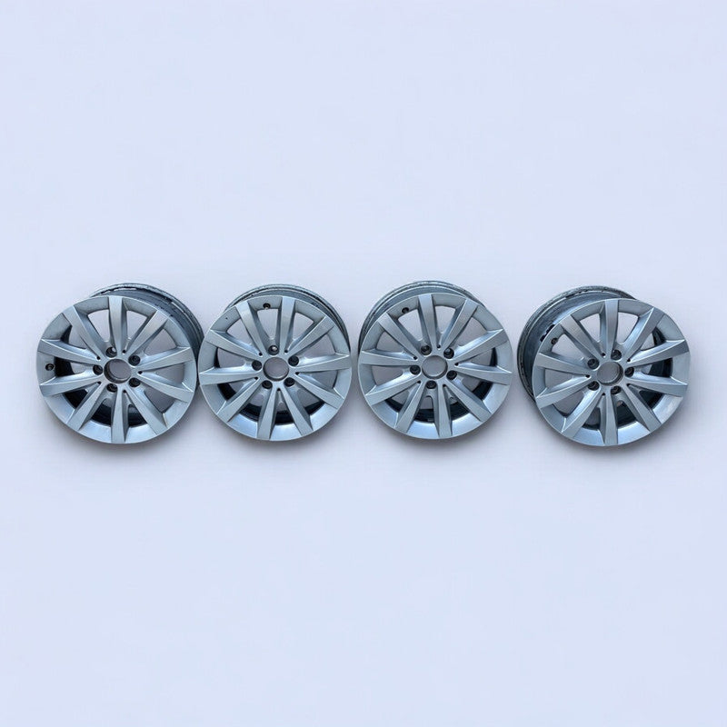 4x Alufelge 16 Zoll 6.5" 5x112 49ET Glanz Silber A2464010500 Audi Rim Wheel