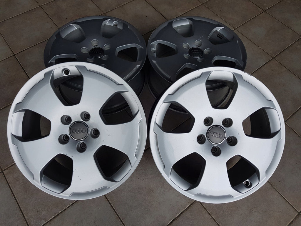 4x Alufelge 17 Zoll 7.5" 5x112 56ET Glanz Silber Audi A3 Rim Wheel FEL3853102177hv