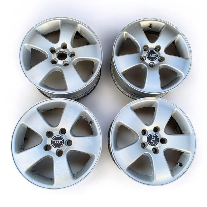 4x Alufelge 16 Zoll 7.0" 5x112 45ET Glanz Silber Audi C6 A4 Rim Wheel