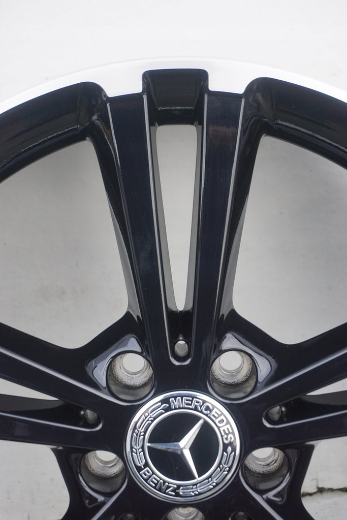 4x Alufelge 18 Zoll 7.5" 5x112 49ET Glanz Schwarz A1774011300 Mercedes-Benz W177
