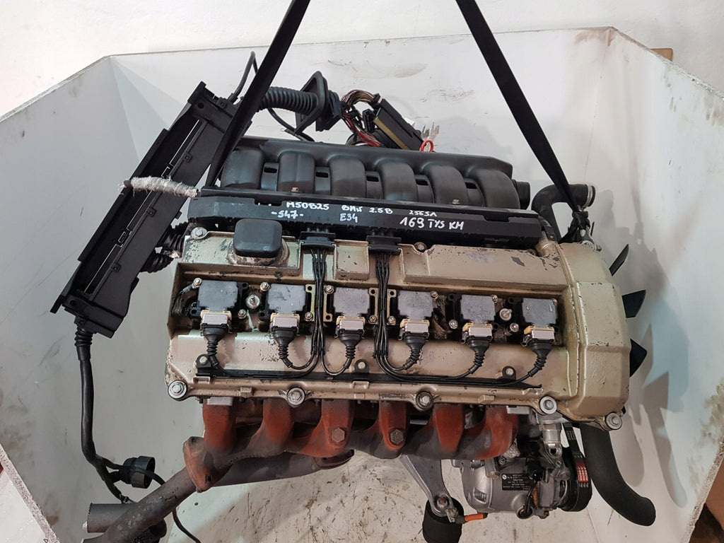 Motor BMW E34 M50B25 2.5 192PS 141kW 168TKm Benzin Engine Komplett