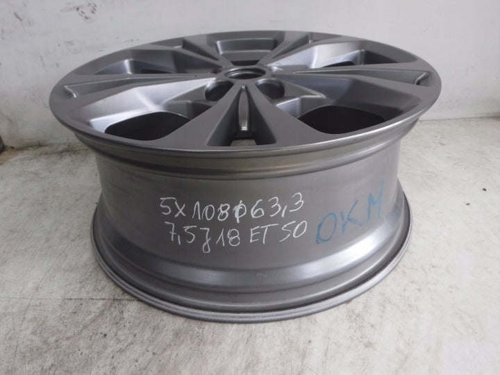 1x Alufelge 18 Zoll 7.5" 5x108 50ET Glanz Grau LV4C-N2B Ford Kuga Iii Rim Wheel FEL3517027705mv