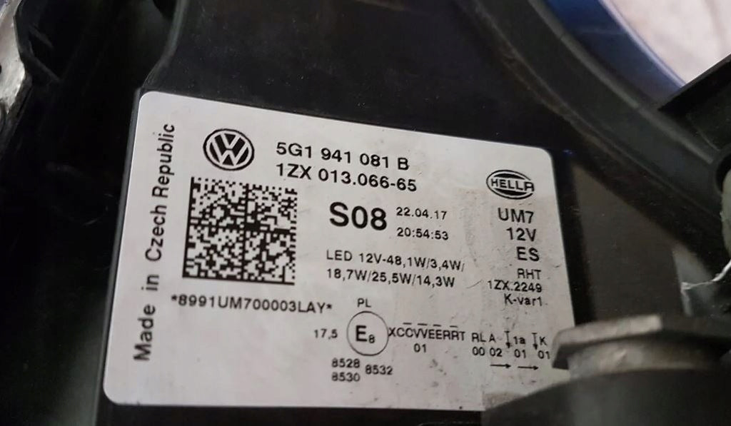 Frontscheinwerfer VW Golf VII 5g1 5G1941081B Full LED Links Headlight SCH1918784724uy