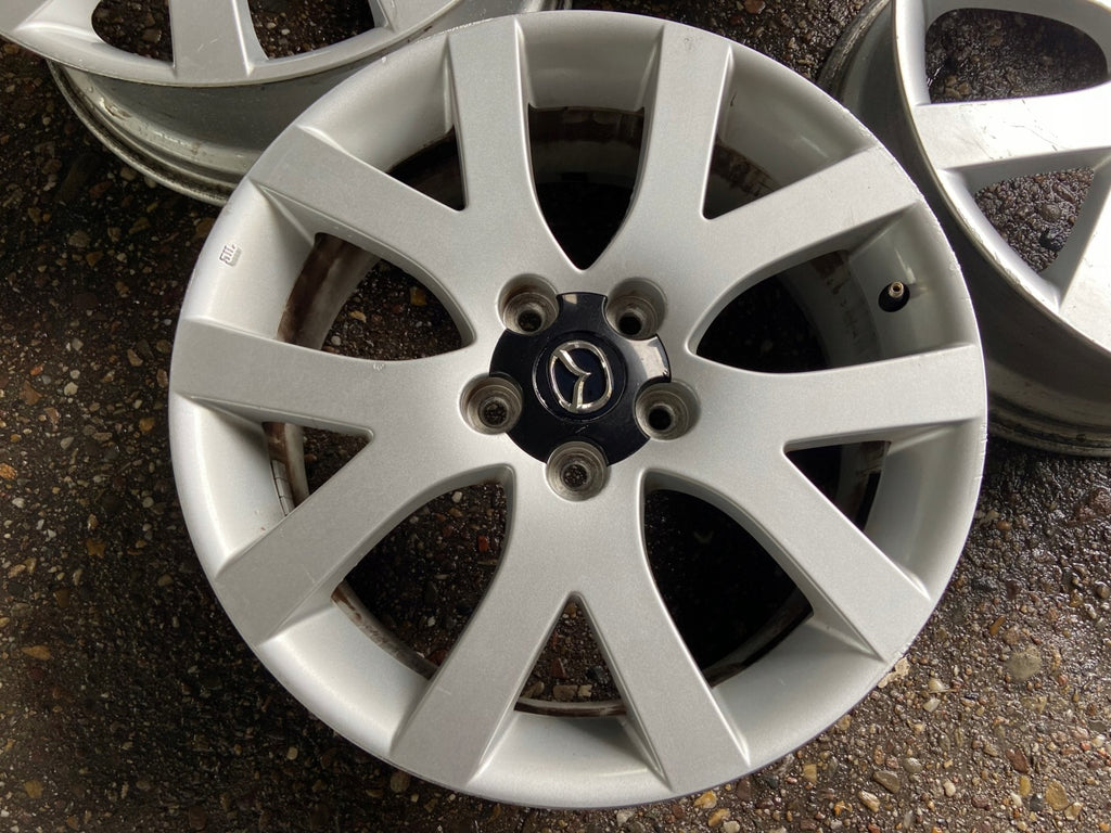 4x Alufelge 18 Zoll 7.0" 5x114.3 55ET Glanz Silber 9965067080 Mazda I Rim Wheel FEL3051709128pz