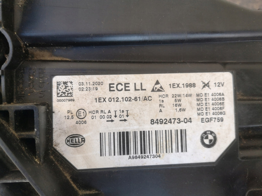 Frontscheinwerfer BMW 3 F30 8492473-04 Links Scheinwerfer Headlight SCH4761093542ic
