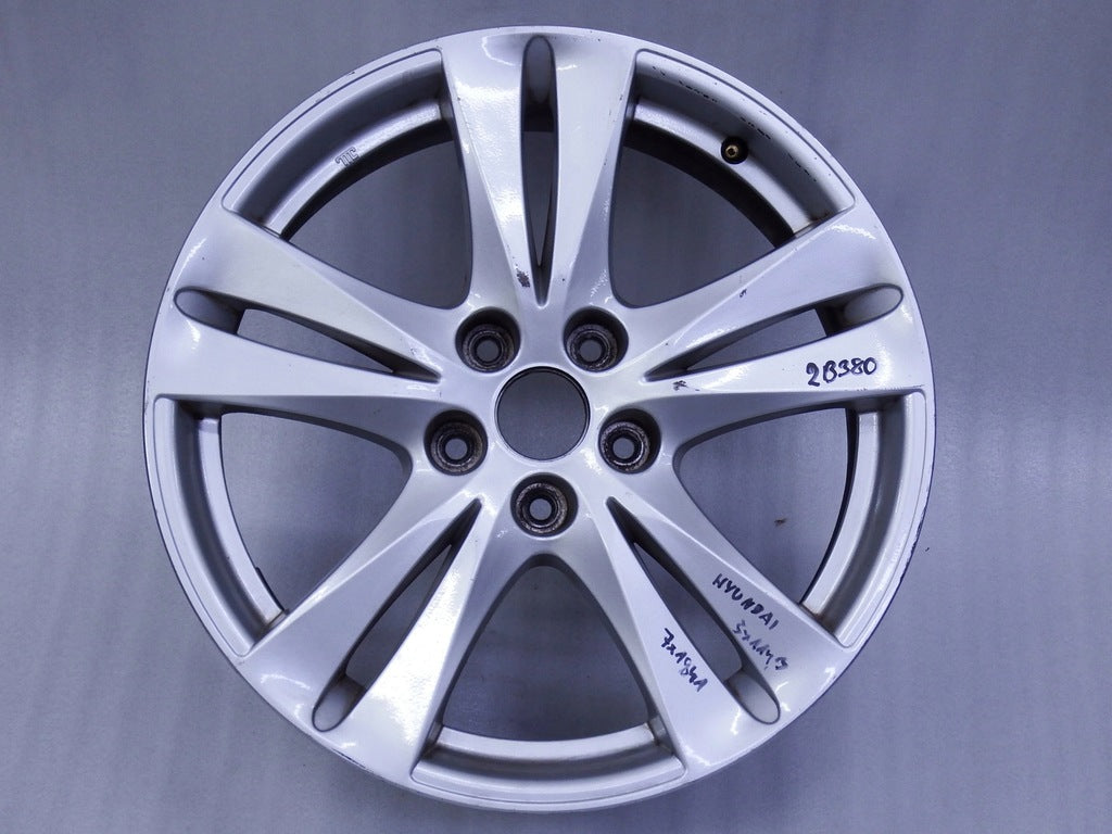 2x Alufelge 18 Zoll 7.0" 5x114.3 41ET Glanz Silber Hyundai Santa Fe Rim Wheel FEL2663230805ue