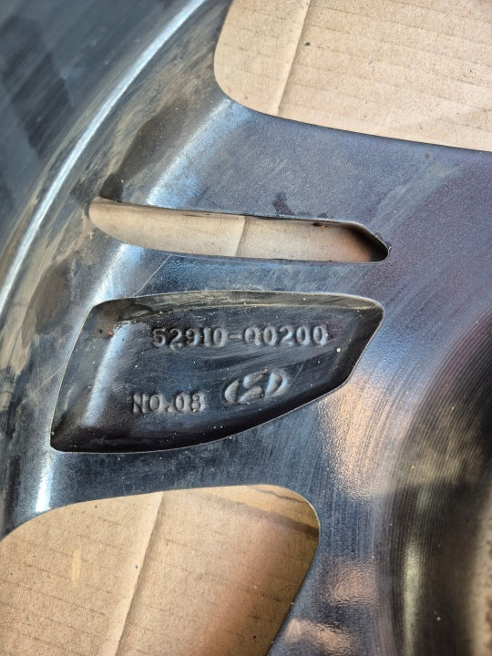 1x Alufelge 16 Zoll 6.0" 4x100 50ET Glanz Schwarz 52910-Q0200 Hyundai I20 III Mg FEL1246624192vw