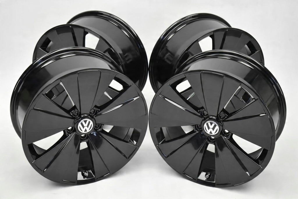 4x Alufelge 18 Zoll 8.0" 5x112 48ET Glanz Schwarz 5C0601025AK VW Beetle