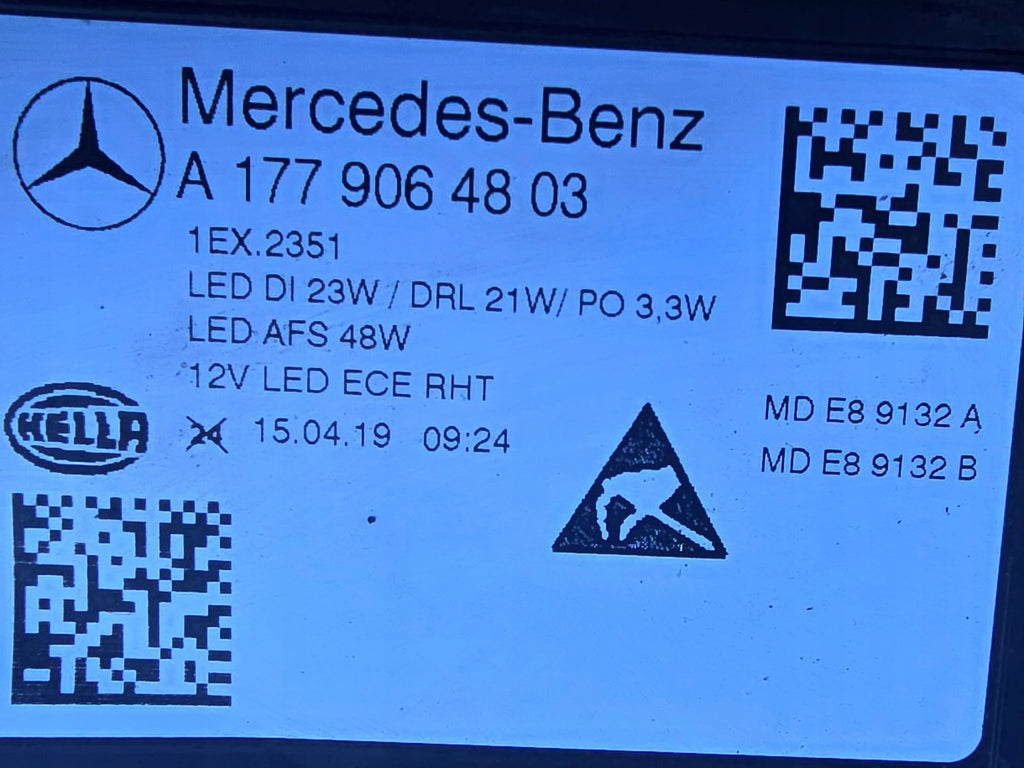 Frontscheinwerfer Mercedes-Benz W177 A1779064803 LED Rechts Headlight SCH4018421590pz