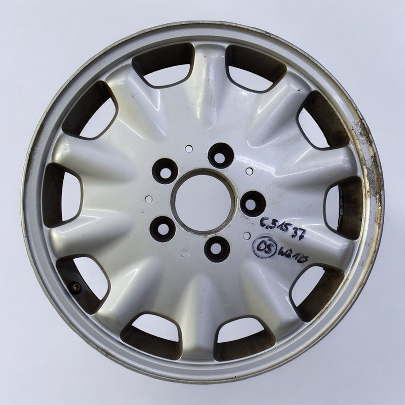 1x Alufelge 15 Zoll 6.5" 5x112 37ET Glanz Silber 2104010502 Mercedes-Benz W210