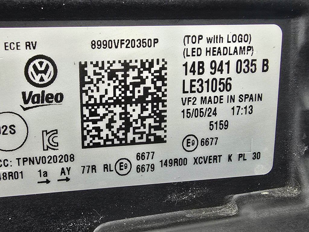 Frontscheinwerfer VW I 14B941035B Full LED Ein Stück (Rechts oder Links) SCH3736112073bl