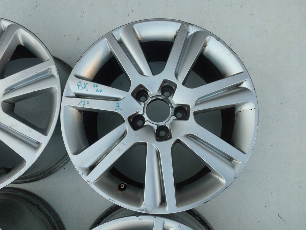 4x Alufelge 17 Zoll 7.5" 5x112 45ET Glanz Silber 8K0601025B Audi A4 B8 Rim Wheel