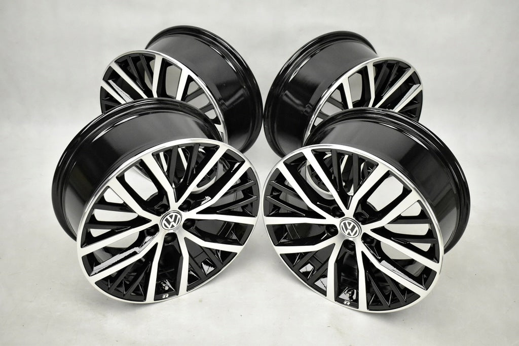 4x Alufelge 17 Zoll 7.5" 5x100 44ET Glanz Schwarz 6C0601025K VW Polo Rim Wheel FEL1672899425mt