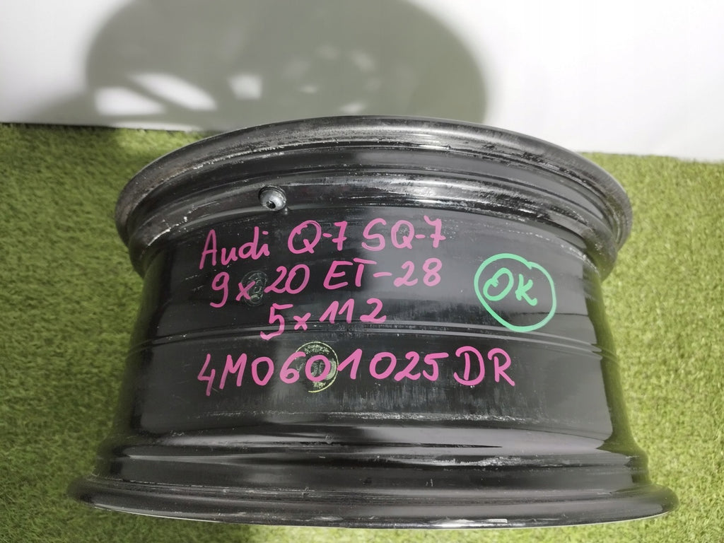 1x Alufelge 20 Zoll 9.0" 5x112 28ET 4M0601025DR Audi Q7 Rim Wheel FEL6260907581az