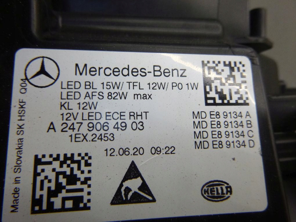 Frontscheinwerfer Mercedes-Benz A2479064903 LED Links Scheinwerfer Headlight