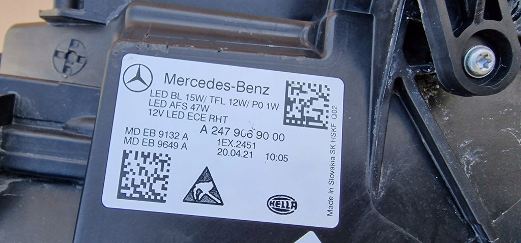 Frontscheinwerfer Mercedes-Benz W247 A2479069000 Rechts Scheinwerfer Headlight SCH7831274644zz
