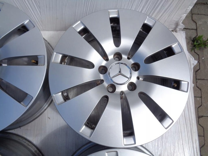 4x Alufelge 16 Zoll 6.5" 5x112 38ET Glanz Silber A2054010100 Mercedes-Benz W205 FEL3842139038cw