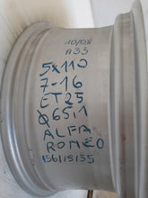 Load image into Gallery viewer, 1x Alufelge 16 Zoll 7.0" 5x110 25ET Glanz Silber 156119155 Alfa Romeo Rim Wheel FEL7263522706ik