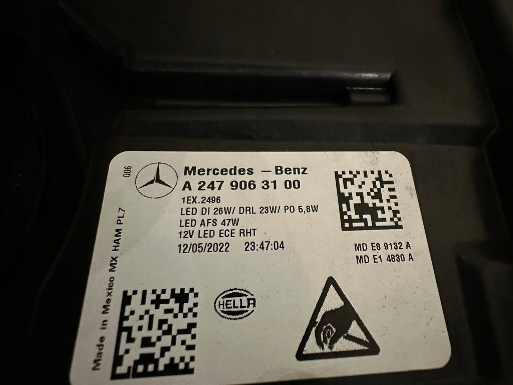 Frontscheinwerfer Mercedes-Benz Glb A2479063100 LED Links Scheinwerfer Headlight SCH2407636769wu