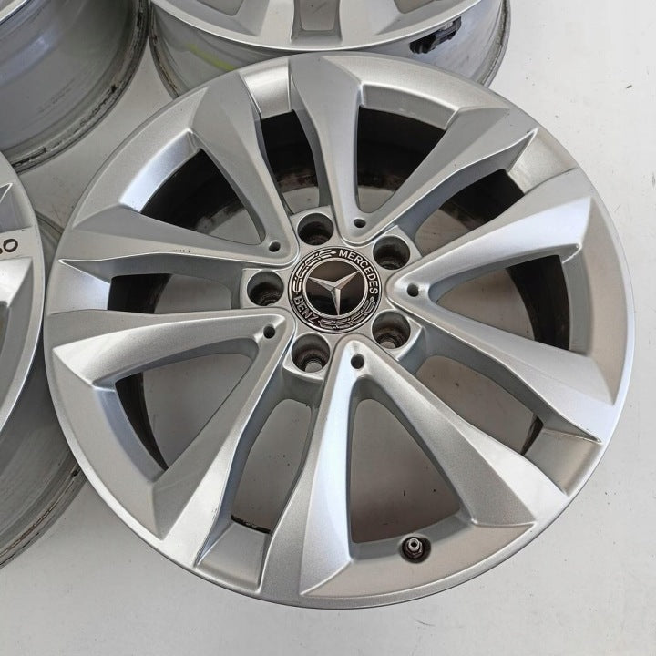 4x Alufelge 17 Zoll 7.0" 5x112 48ET Glanz Silber A2054018000 Mercedes-Benz W205 FEL8308701730nu