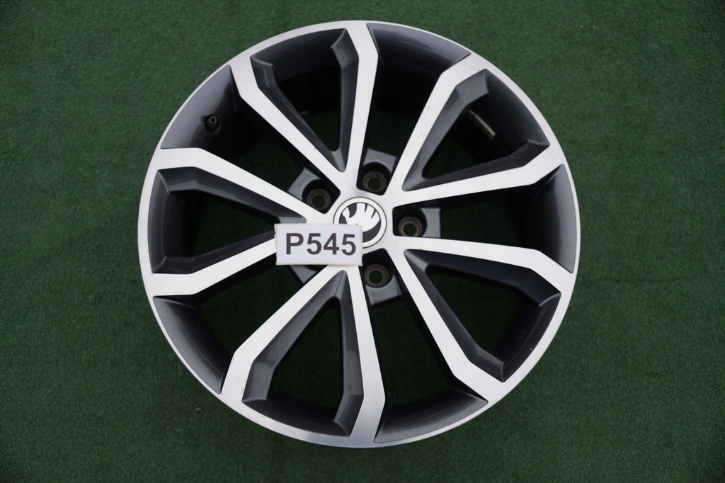 1x Alufelge 17 Zoll 7.0" 5x112 49ET Glanz Grau 5E0601025BC Mg Octavia Iii FEL3926223288jj