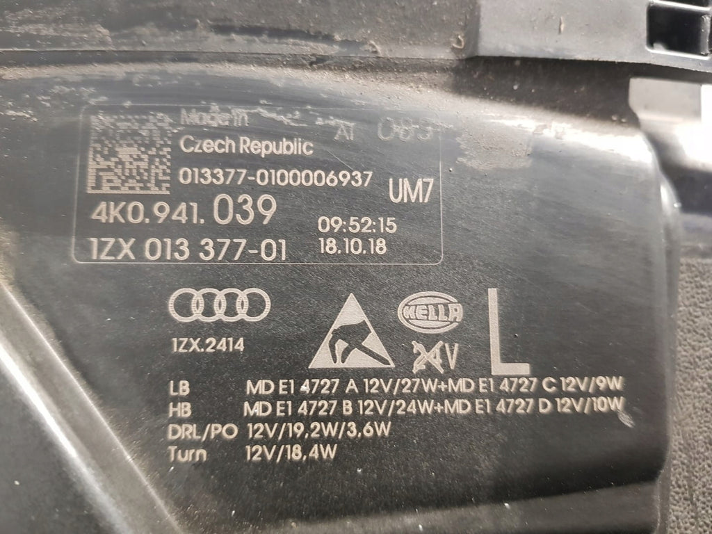 Frontscheinwerfer Audi A6 C8 4K0941039 Full LED Ein Stück (Rechts oder Links) SCH1593673897wf