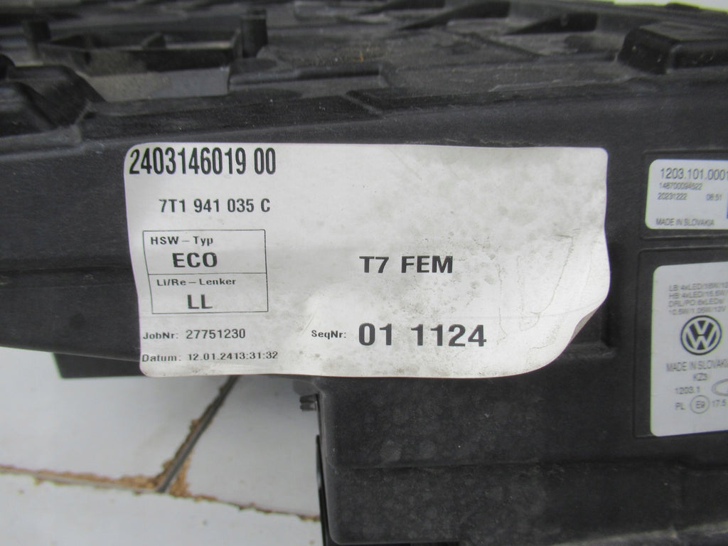 Frontscheinwerfer VW Multivan T7 Transporter 7T1941035C LED Rechts oder Links SCH2129658062zg