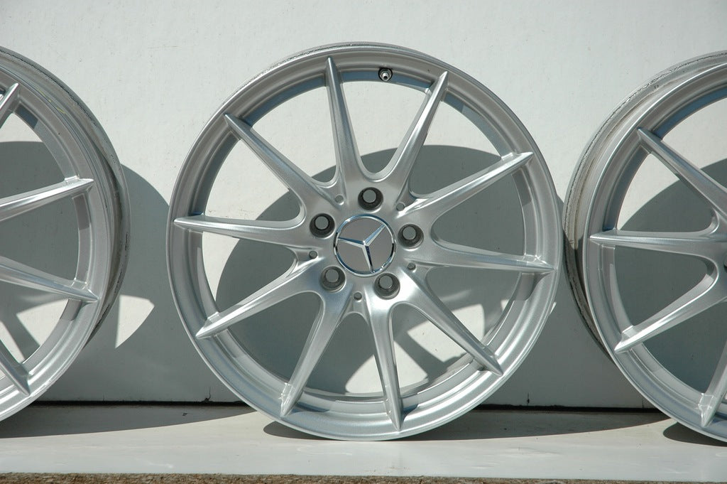 4x Alufelge 17 Zoll 6.5" 5x112 49ET Glanz Silber A2464010102 Mercedes-Benz W246 FEL5187499428tc