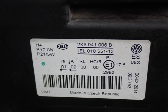 Frontscheinwerfer VW Caddy 2K5941006B Rechts Scheinwerfer Headlight SCH9446063401zr