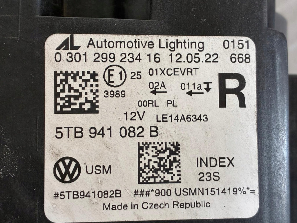 Frontscheinwerfer VW Touran 5TB941082B 5TB941036 Full LED Rechts Headlight SCH3327898479mj