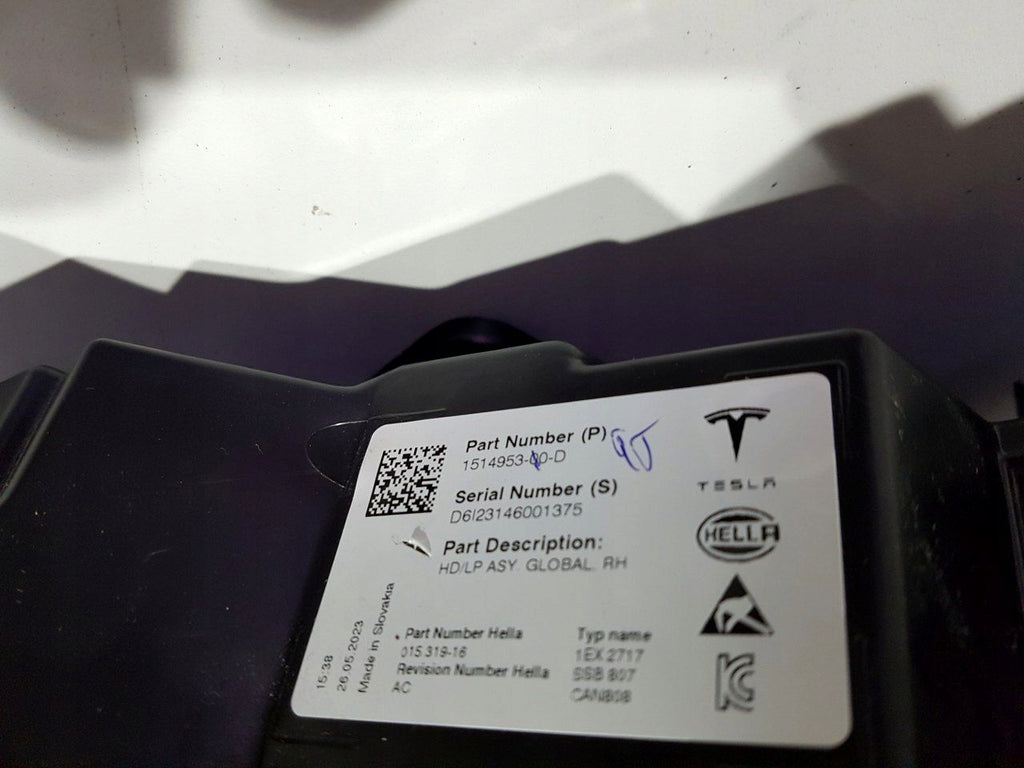 Frontscheinwerfer Tesla 3 1514953-00-C Rechts Scheinwerfer Headlight