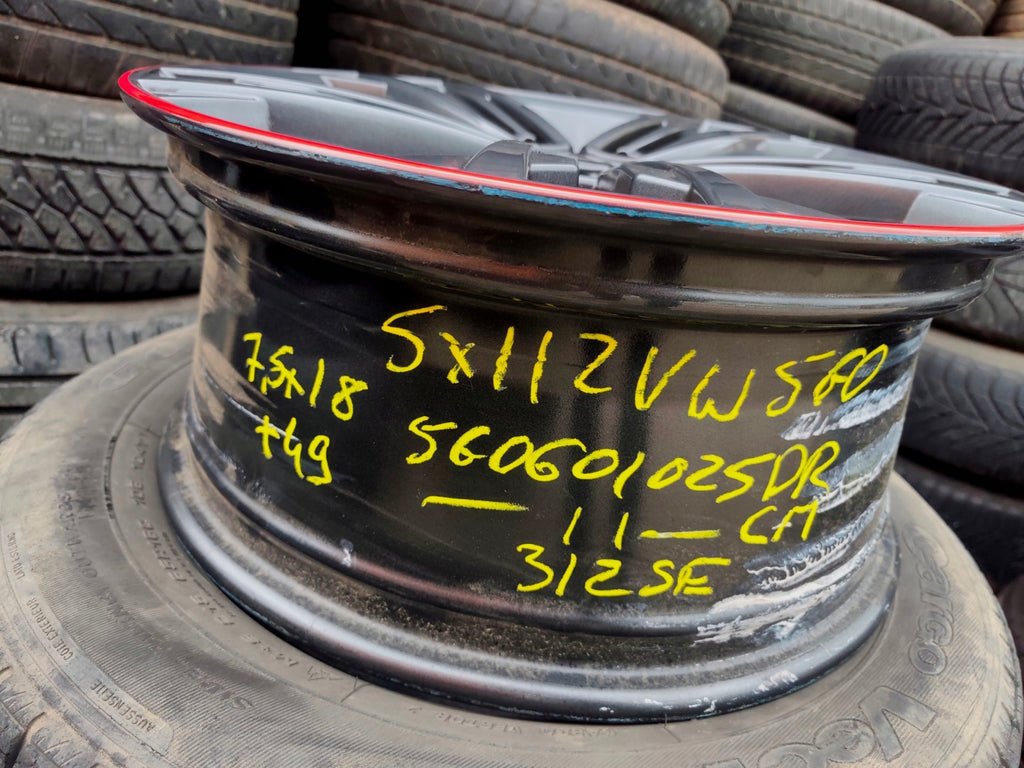 1x Alufelge 18 Zoll 7.5" 5x112 49ET Glanz Schwarz 5G0601025DR VW Golf VII I FEL1850259297gs