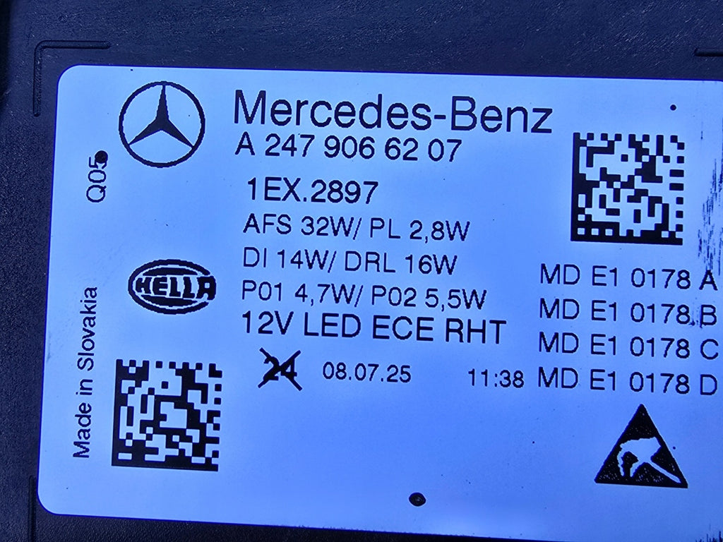 Frontscheinwerfer Mercedes-Benz W247 A2479066207 Rechts Scheinwerfer Headlight SCH7003488012oi