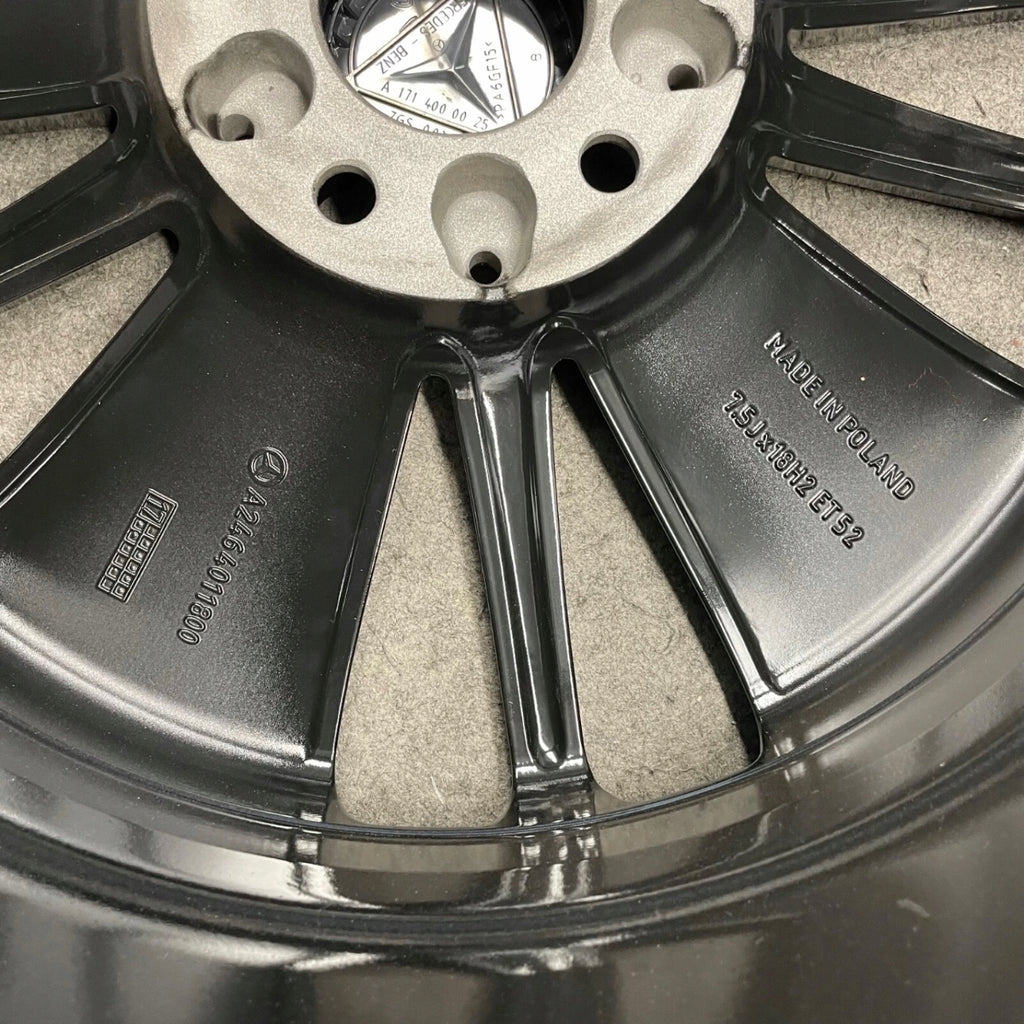 4x Alufelge 18 Zoll 7.5" 5x112 52ET Glanz Schwarz A2464011800 Mercedes-Benz FEL7360322691pl