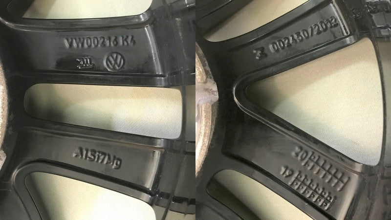 1x Alufelge 16 Zoll 6.5" 5x112 46ET Glanz Schwarz 5G0601025 VW Rim Wheel FEL7748442350nc
