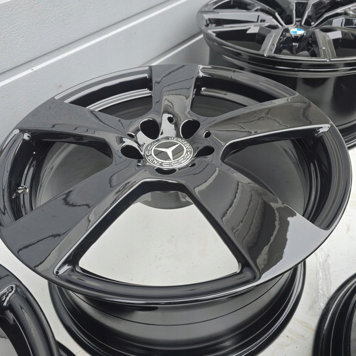 4x Alufelge 18 Zoll 8.5" 5x112 48ET Glanz Schwarz A2124011402 Mercedes-Benz W212 FEL8032378297yq