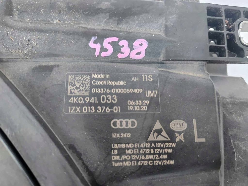 Frontscheinwerfer Audi A6 C8 4K0941033 LED Links Scheinwerfer Headlight SCH1888419832ej