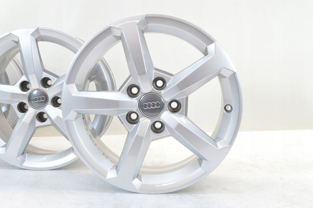 4x Alufelge 16 Zoll 6.5" 5x112 43ET Silber Audi Rim Wheel FEL2490160224gx