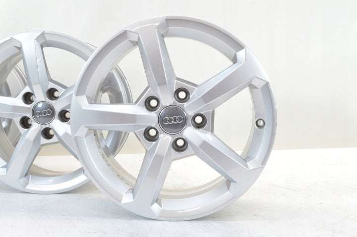 4x Alufelge 16 Zoll 6.5" 5x112 43ET Silber Audi Rim Wheel FEL2490160224gx