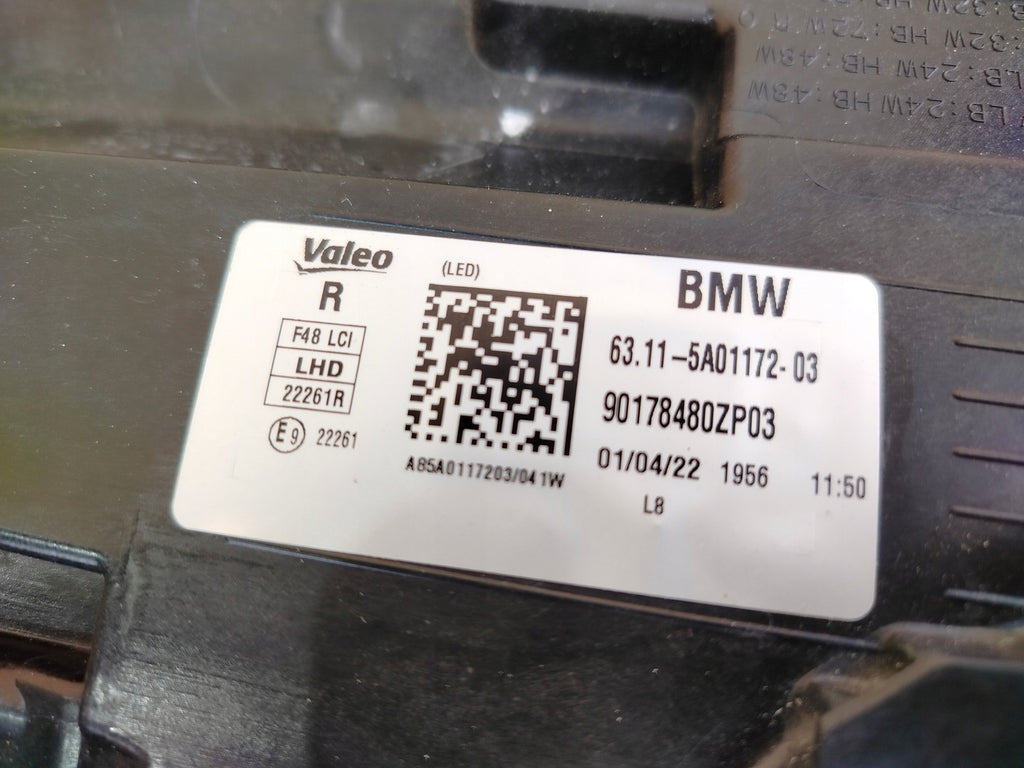 Frontscheinwerfer BMW X1 F48 5A01172 5A01171 Full LED Rechts oder Links SCH1797939634uo