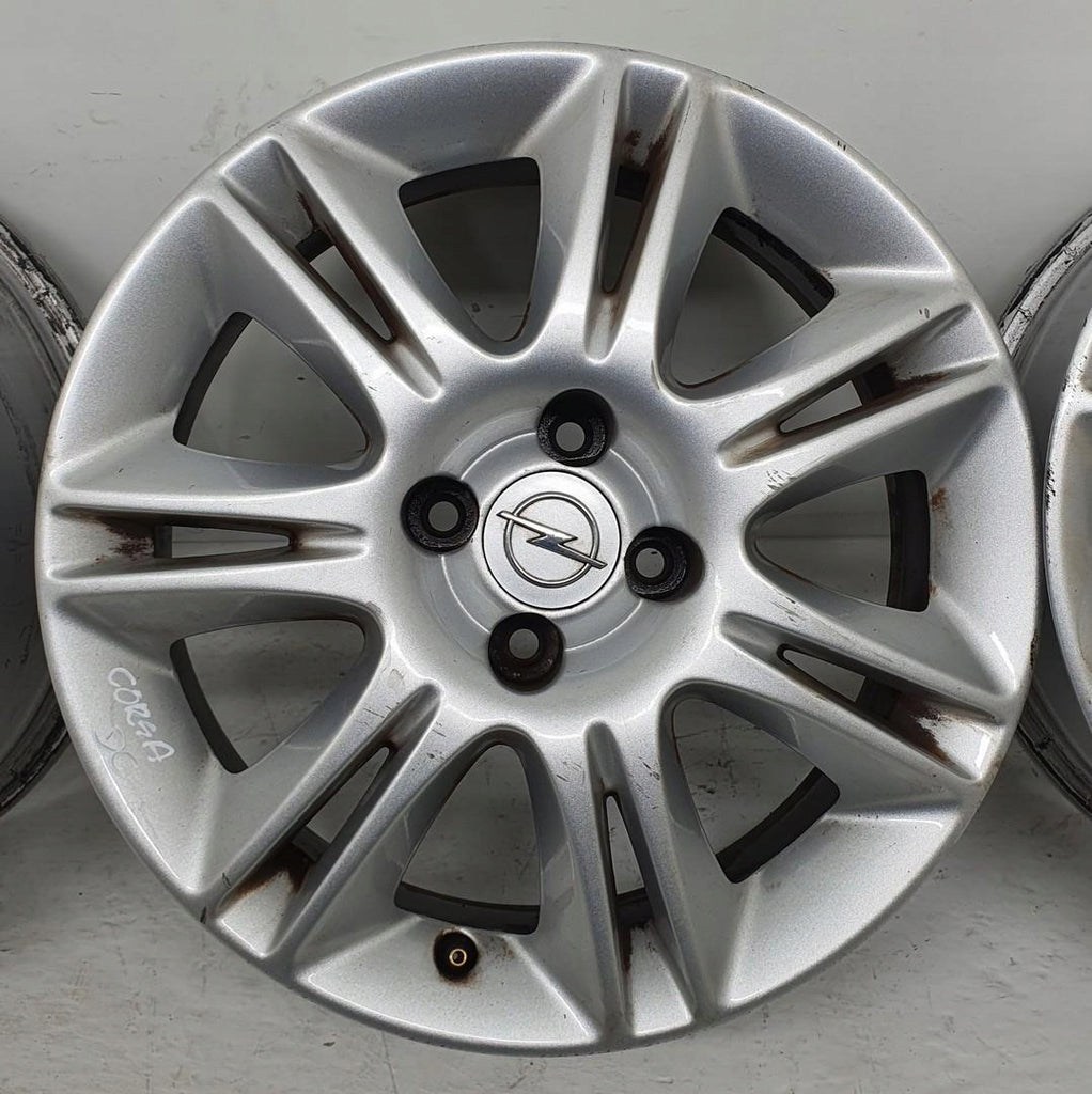 4x Alufelge 16 Zoll 6.0" 4x100 37ET Schwarz Opel Meriva Corsa E D Rim Wheel FEL7797532194hl