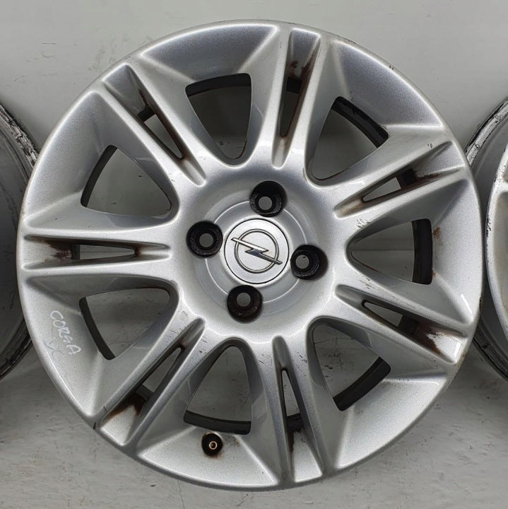 4x Alufelge 16 Zoll 6.0" 4x100 37ET Schwarz Opel Meriva Corsa E D Rim Wheel FEL7797532194hl