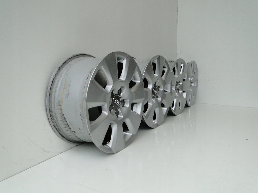 4x Alufelge 16 Zoll 7.5" 5x112 37ET Silber Audi Rim Wheel