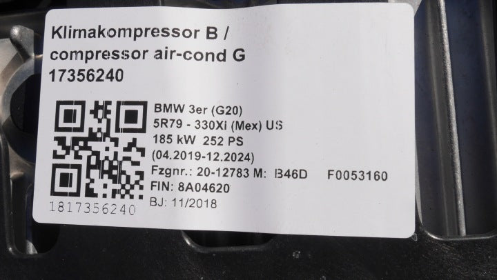 Motor BMW Z4 G29 B46B20B 2.0 7Km Benzin Engine Komplett MOT1910935897nt
