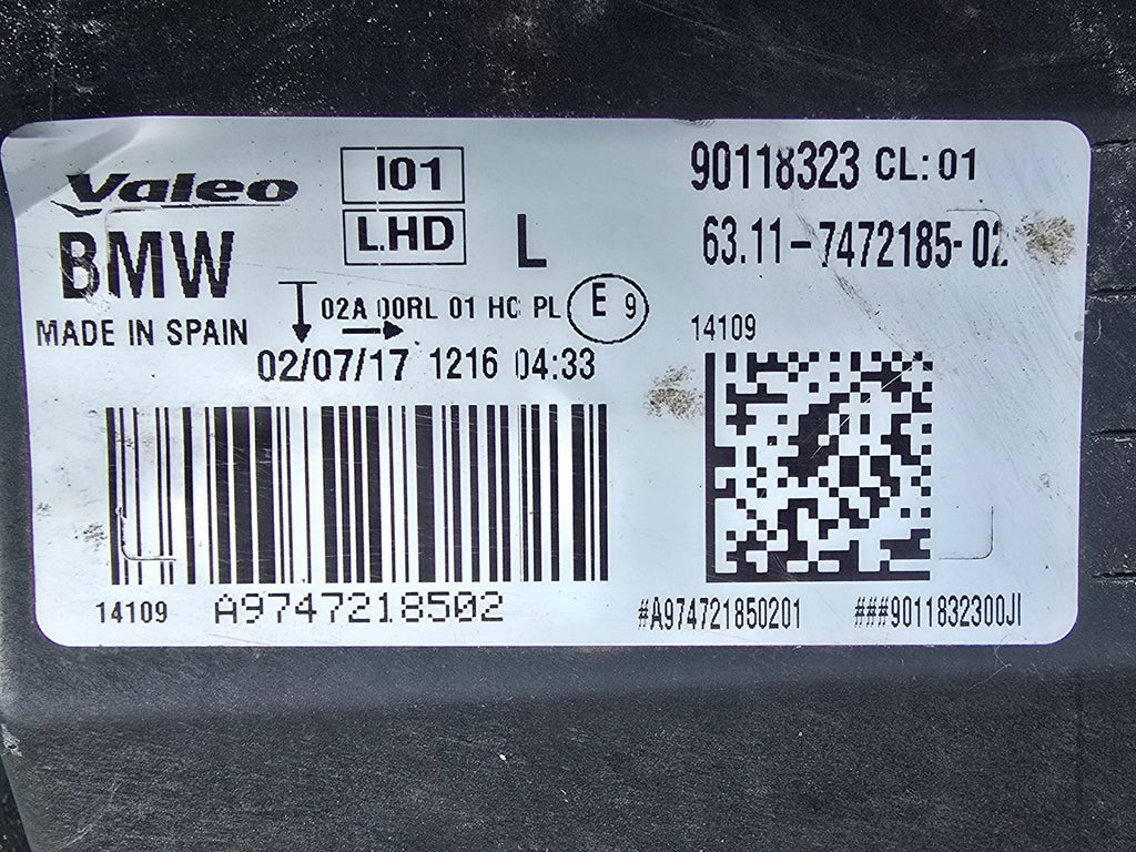 Frontscheinwerfer BMW I3 7472185-02 Full LED Links Scheinwerfer Headlight SCH6584442451xb