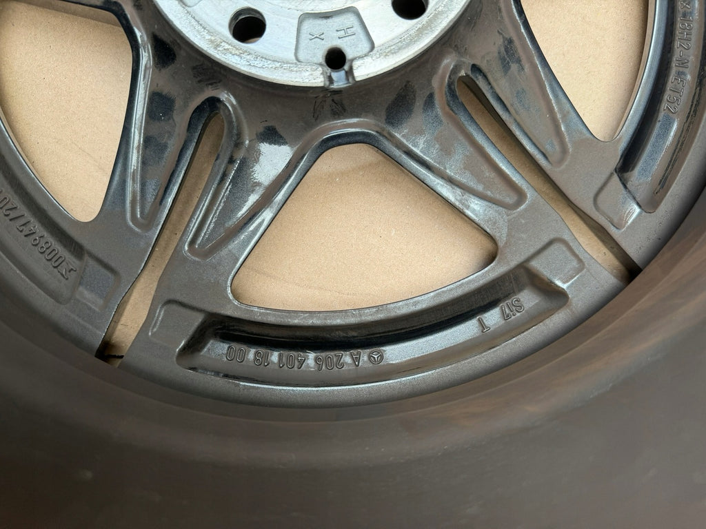 1x Alufelge 18 Zoll 8.5" 5x112 52ET Glanz Schwarz A2064011800 Mercedes-Benz